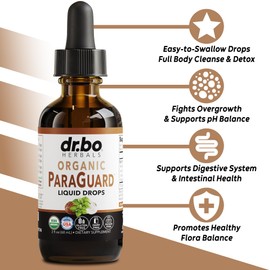 ParaGuard Cleanse Liquid Organic Detox - Organic Intestinal Guard Formula Supplement for Humans with Black Walnut Wormwood Clove & Oregano Tincture - Natural Herbal Intestine Body Gut Cleanser 2 oz