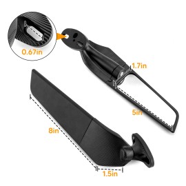 XM Fit for Suzuki GSXR1000R Upgrade Adjustable Rotating Wind Wing Stealth Mirrors