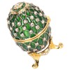 Egg Trinket Box Zinc Alloy Sparkling Rhinestone Exquisite Elegant Metal