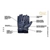 AK Supreme Winter Leather Horse Riding Gloves (Black, M)