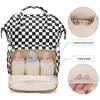 MCWTH Checkered Diaper Bag Backpack Set for Baby Girls Mom,
