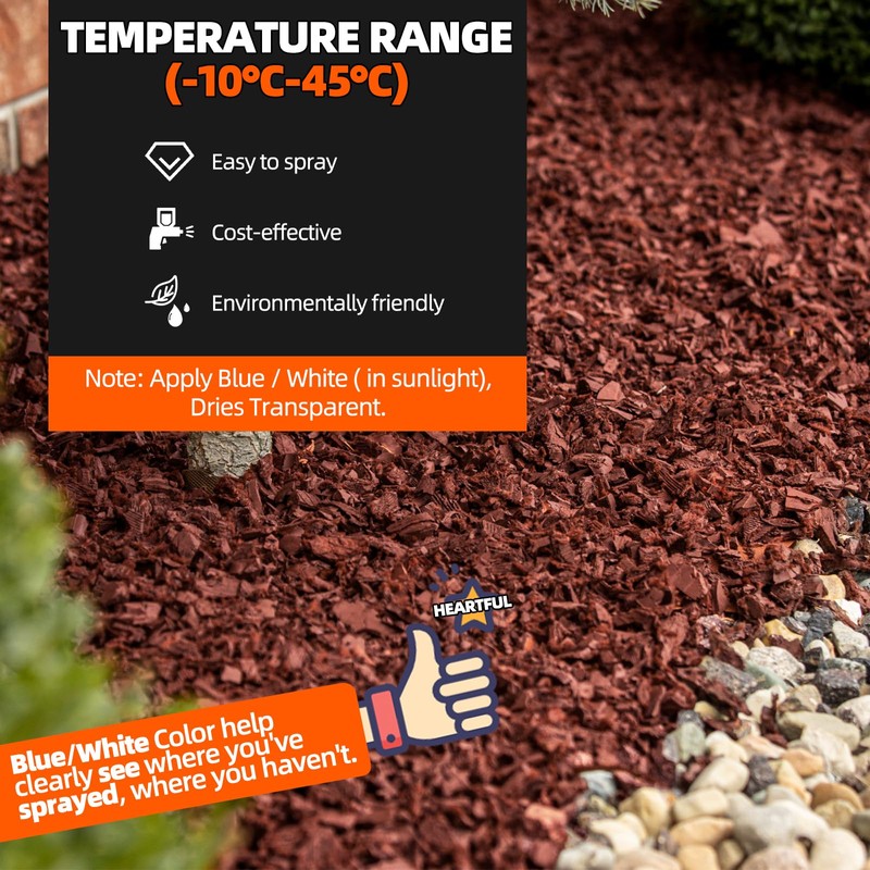 Mulch Glue with Sprayer -Ready to Use Binder for Landscaping,