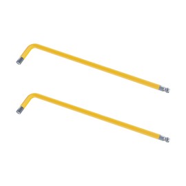 FOCMKEAS 2PCS 5/32 Ball End Hex Key Allen Wrench, SAE Internal Hexagonal Wrench, L Shaped Long Arm S2 Steel Repairing Tool，Yellow