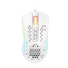 Redragon M988Storm Elite White RGB Mouse Gamer Ultraligero 85 gr, diseño Honey Comb Sensor Óptico 12,400 dpi