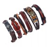 Mafab Pulsera Cuero Piel Bohemia Vintage Punk Varios 6 Piezas