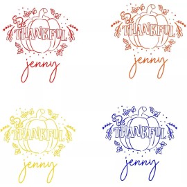 imprue Happy Thanksgiving Rubber Self Ink Stamp - Be Thankful Holiday Stamper Gift Stam