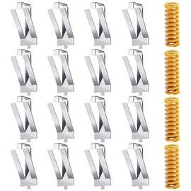 Youmile Pack of 16 3D Printer Hot Bed Glass Platform Brackets Attachment Holder, Bed Clips for Creality Ender 3 Pro/Ender 3S/Ender 5 Pro/CR-20 PRO/CR-10S with 3D Compression Spring
