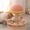 FelRelWel Cat Scratching Post with Hanging Ball,Cat Turntable Ball Toy,Cat