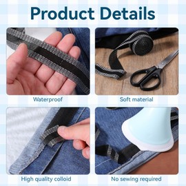 Lnngub Hemming Tape for Pants,Washable Hem Tape No Sew No Iron Instant Iron On Hemming Tapes Hem Pants without Sewing for Jeans Suit Pant Trouser Mouth(Black,5.5 Yard)