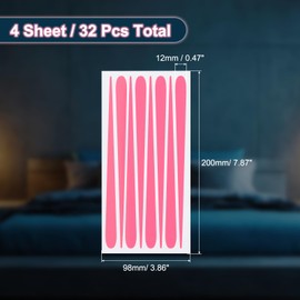 PATIKIL 32 Pcs Glow in The Dark Star Stickers, Adhesive Glow Shooting Star Sticker Glow in The Dark Wall Decals Luminous Decor for Room Ceiling Decoration Party Birthday, Pink