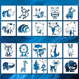 Lumbor37 Plantillas de Dibujo, 20P Plantillas de Dibujo para Scrapbook, Plantilla para Pintar, Suelos, Paredes y Azulejos (15 x 15 cm)