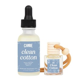 Car Freshener & Refill Bundle - Long Lasting Car Fragrance:_Clean Cotton