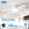 Passky Ceiling Fans with Lights, 52 inch Flush Mount Ceiling