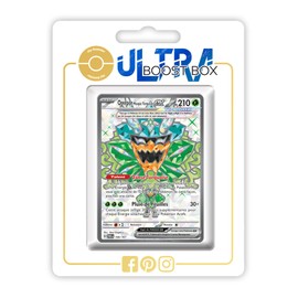 Ogerpon Masque Turquoise ex (Turquoise Green Mask Ogerpon-ex) 190/167 Teracristal Secret Full Art - Ultraboost X Écarlate et Violet 6 - Mascarade Crépusculaire Box with 10 French Pokémon Cards