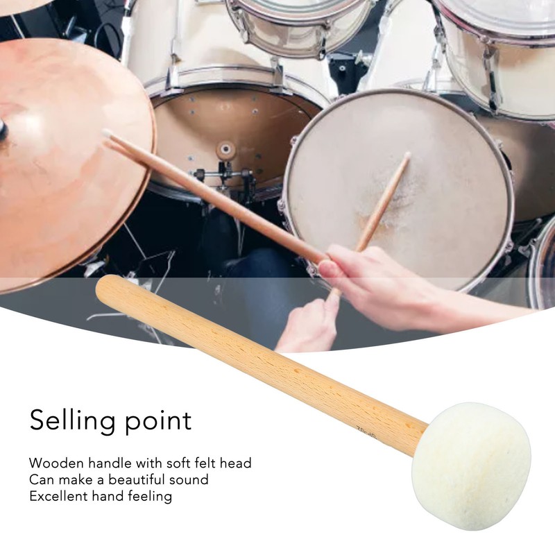 Drum Mallet Antislip Bass Drum Percussion Stick Hammer Wooden Musical
