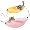 DQITJ 2 Pack Sugar Glider Bed House Hamster Banana Warm