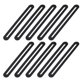 PATIKIL 6 1/10" Adjustable Flat Mending Plate with Slot, 10 Pcs Slidable Slotted Flat Straight Mending Plate Support Brace Brackets for Wood Furniture, Black