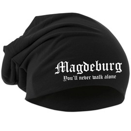 Magdeburg You Never Walk Alone Hat | Football Ultras Sport Unisex Beanie, black