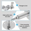 Kyuionty 2 Pcs Wall Mount Ceiling Mount Pipe Support, Stainless