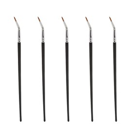 5pcs Bent Brush, Ultra Fine Angled Makeup Brushes with Soft Fiber Hair, Wet and Dry Dual Use, Thickened Metal Tube, for, Eyebrow Powder, Concealer