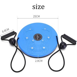 Songholee Lovely Waist Sculptor, Exercise Twister Machine, Adjustable Twist Board with Handles, for Body Shaping, Magnetic Twisting Disc (Blue)