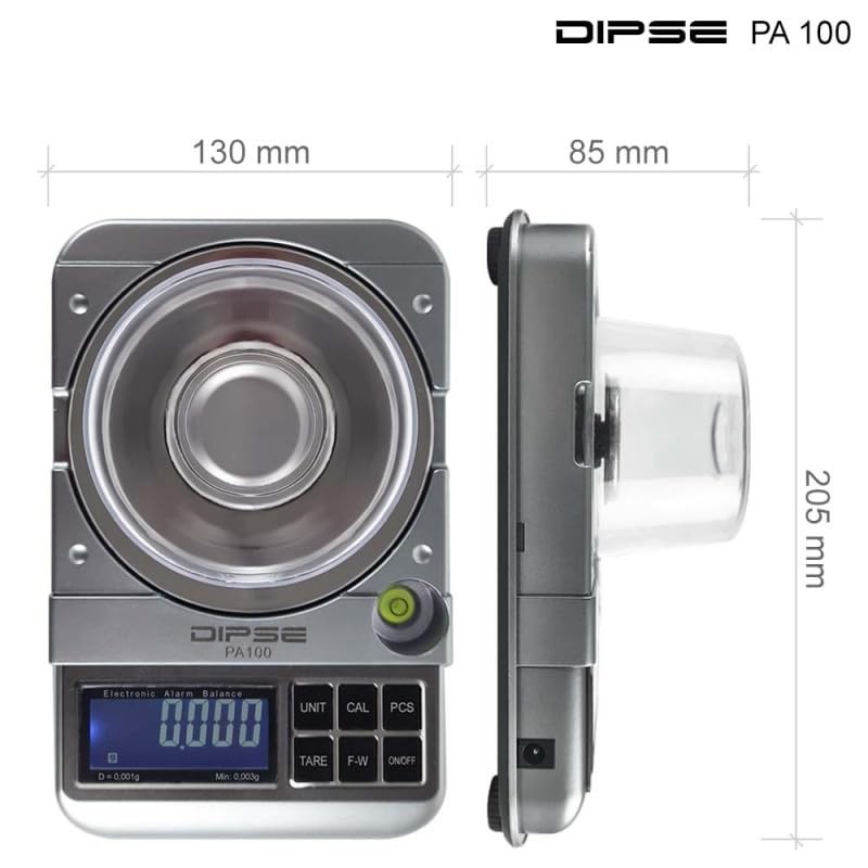 DIPSE PA-100 Digital Precision Scale LCD Display 0.001g Accuracy with