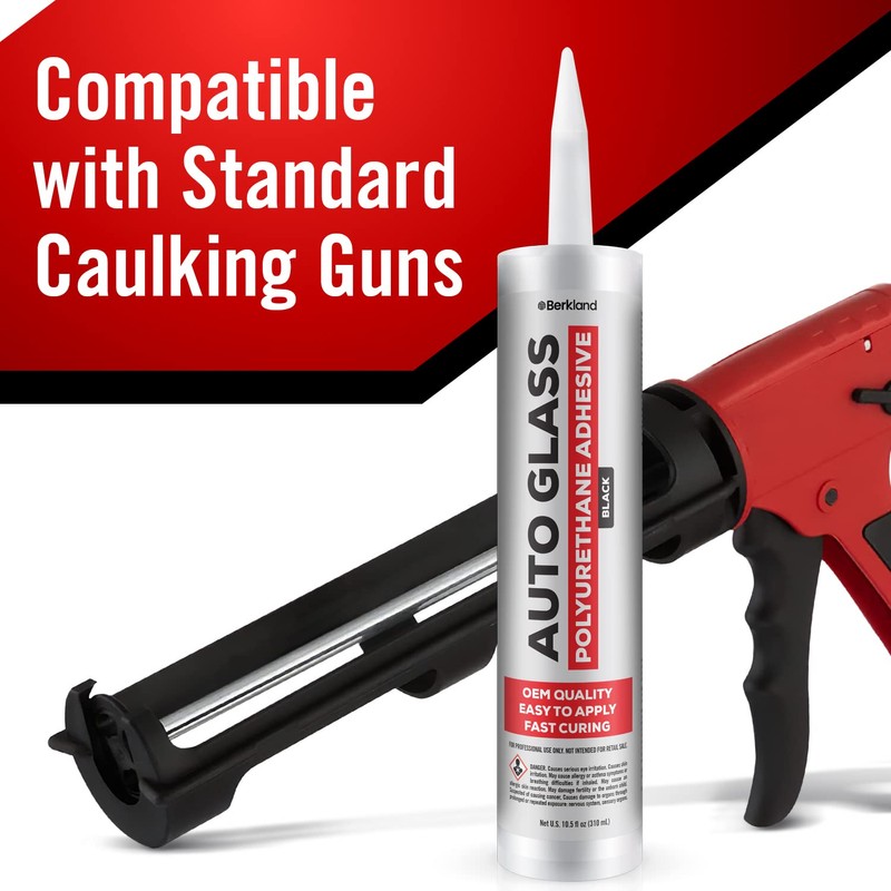 [2 Pack] Polyurethane Windshield Adhesive with Fast Curing Formula -