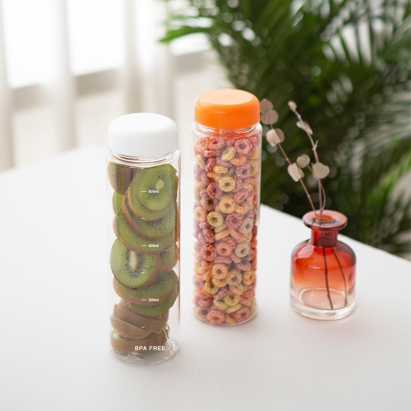 Large capacity 700ml graduated plain bottle tumbler diet health water