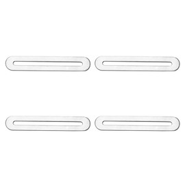 4Pcs Sliver Slotted Brace,Flat Straight Brace Brackets,Adjustable Corner Code,Stainless Steel Flat Slotted Brace Brackets-Single Slot 19*110mm
