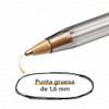 BIC MSB11-Blu Bol. Cristal Intenso Azul, 12 piezas