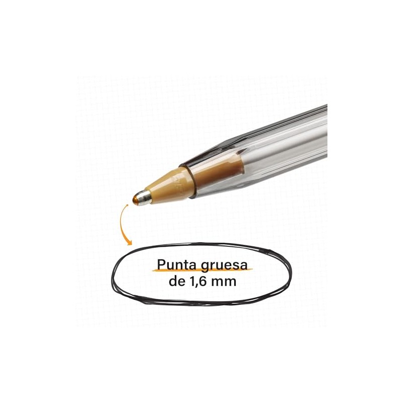 BIC MSB11-Blu Bol. Cristal Intenso Azul, 12 piezas