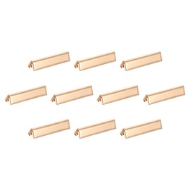 sourcing map 32Pcs Pinch Crimp Ends, 30mm Cord End Clasps Ribbon Crimp Ends Leather End Crimp End Fastener Rope Clip for Tag Belt Cotton Webbing DIY Making, Light Gold