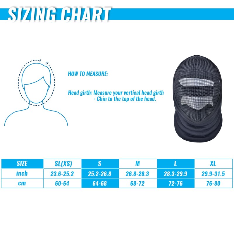 Coach Fencing Mask - 350N Mask with Removable Lining -