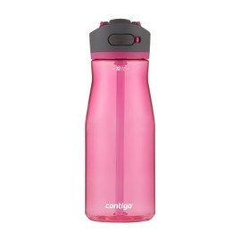 Contigo Ashland 2.0 Water Bottle with Straw and Leak-Proof Locking Lid, BPA-Free Plastic, Dishwasher Safe, Dragon Fruit, 32 Oz (946 mL)