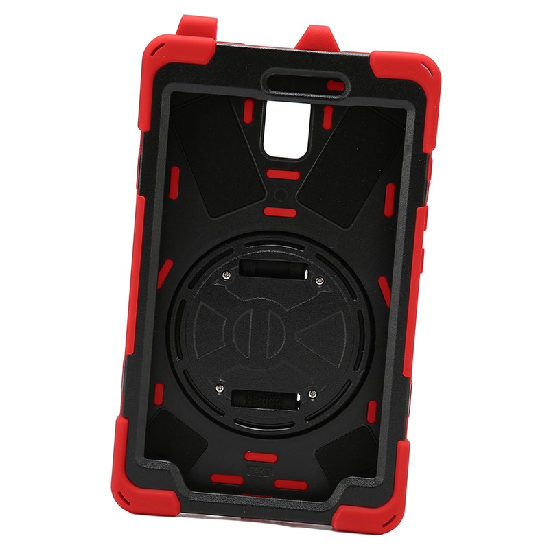 Tablet Case Silicone Hard PC Precise Cutouts Adjustable Strap Rotating