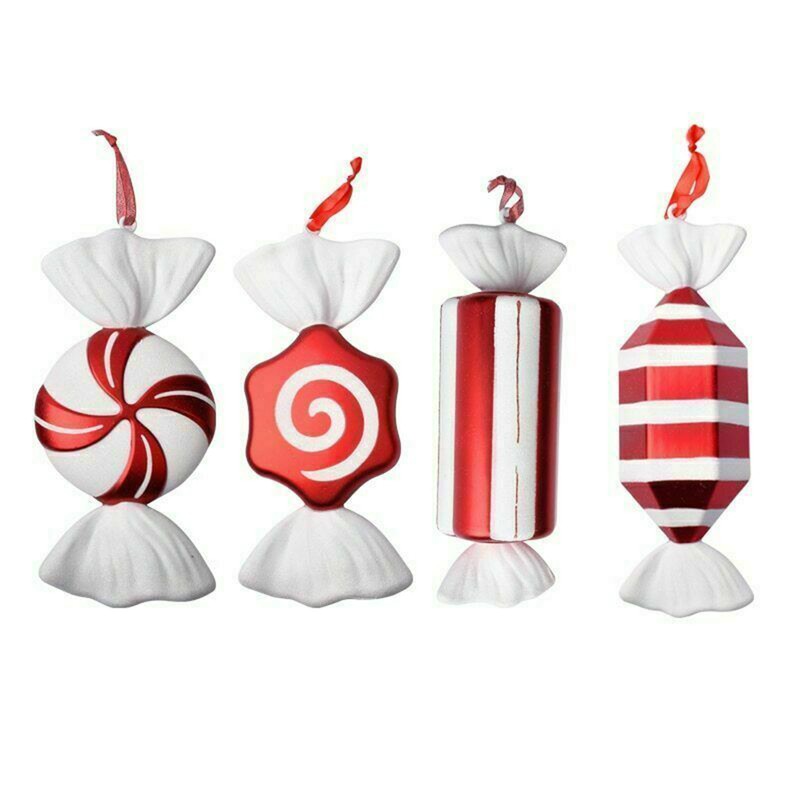 Christmas Decoration 32CM Red and White DIY Candy Hanging Pendant