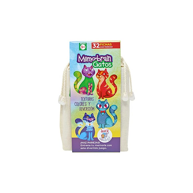 Duck & Donkey Memo Brain Gatos, Juego de Memoria