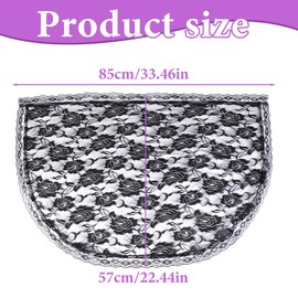 HQRKOTM 1 Piece Black Veil, Lace Veil, Triangle Headwear, Mantilla Catholic, Wedding Veil for Party, Birthday, Wedding, Masquerade Ball, a