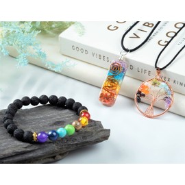 Seven Chakra Tree of Life - Crystal Tree for Positive Energy - Tree of Life Decor - Feng Shui Tree Decor - 7 Chakra Tree, Money Tree Bonsai - Stone Tree - Spiritual Gifts - Home Decor - Crystal Decor