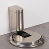 EVTSCAN Modern Silent Mechanical Door Stopper, Brushed Nickel, Adjustable Height,