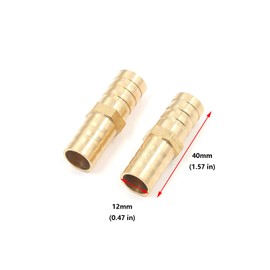 Antrader 10-Pack Straight Coupling Brass Hose Fitting, Barb PEX Pipe Fittings, 1/2" x 1/2" Barb
