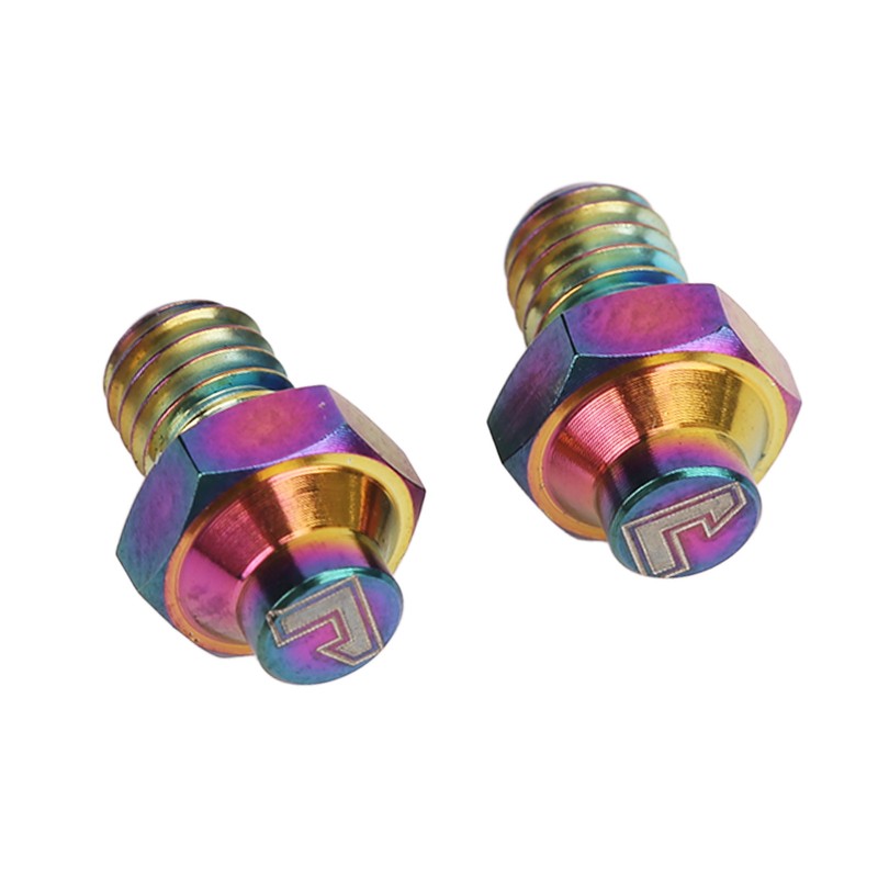 RISK 8Pcs Mountain Bike Pedal Bolts Titanium Alloy Anti Slip