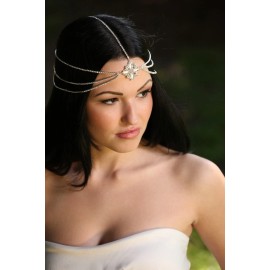 Bridal Hair Goddess Vintage Jeweled Headpiece Forehead