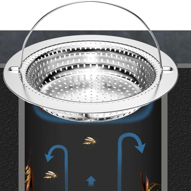 2 Pack Kitchen Sink Strainer, Stainless Steel Sink Strainer With