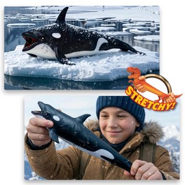 #sbabam Legend of Animals Fire vs Ice, Animali Allungabili, Funny Box con 3 personaggi diversi come Gorilla, Orca, Leone, Orso, Giocattoli per Bambini