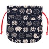 Kyoyu 100% Cotton, Drawstring Bag, Approx. 6.3 x 6.1 inches