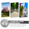 Kisangel 10pcs Polished Stainless Steel Garden Gazing Reflective Half Globe