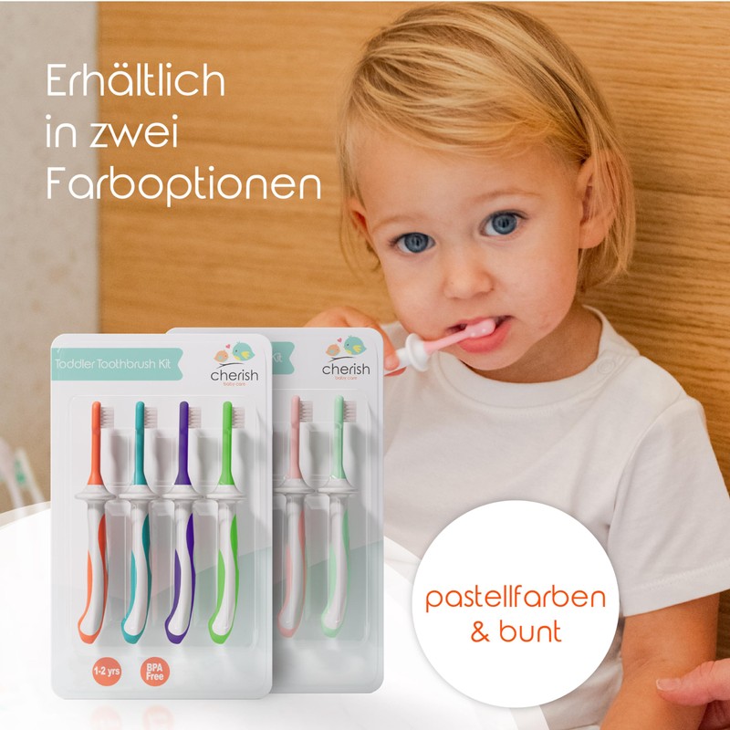 Cherish Baby Care Children's Toothbrush 1-2 Years - BPA-Free Pack