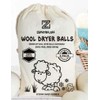ZephyrFluff Dryer Balls, 100% Natural Wool, Large, 6 Count