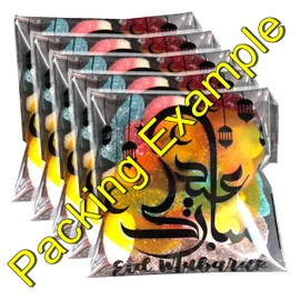EID Mubarak Candy Gift Pack - 100-Pack EID Treat Favour Packets for Family Friends Kids Party Celebrations